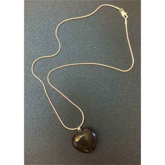 Shungite Heart Necklace - Picture 2 of 8